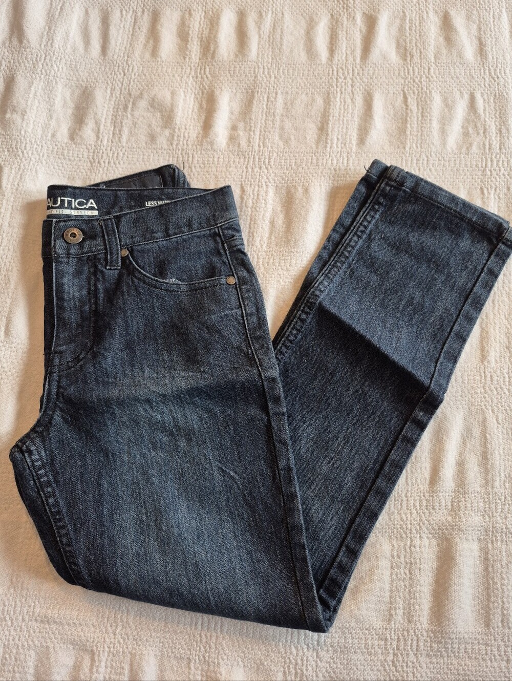 Nautica boys size 10 jeans dark wash, skinny fit stretch, VGUC